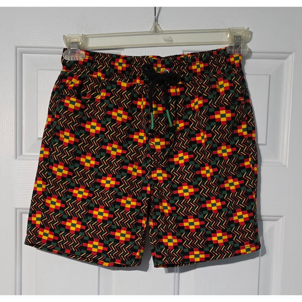 Fresh Prints of Bel-Air Stretch Twill Patterned Shorts Men's Small‎ Drawstring